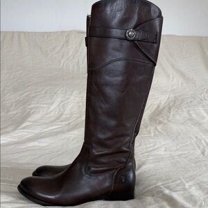 Frye Dark Brown Leather Over-the-Knee Boots